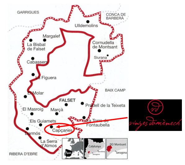 Vinyes Domenech Map